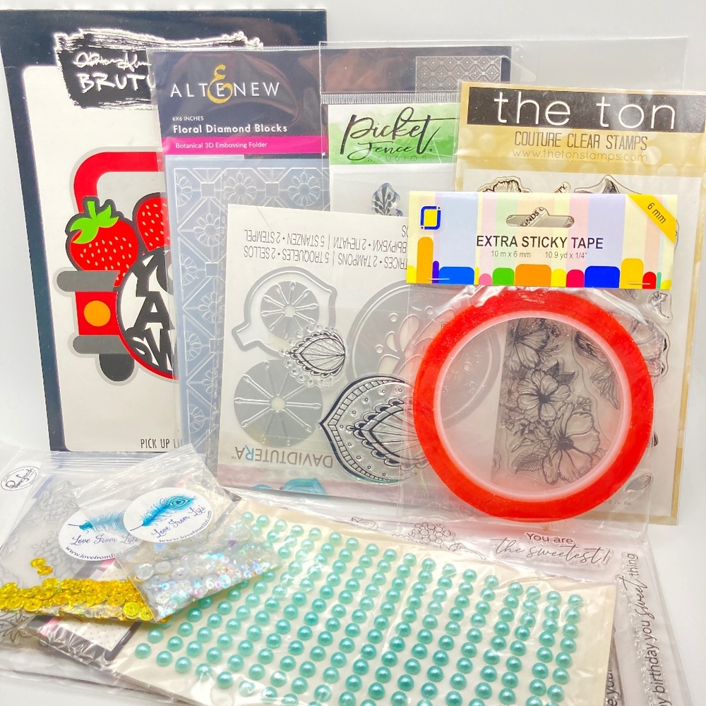 Papercrafting Bundle — Stamps, Dies, Embossing Folder, and More!